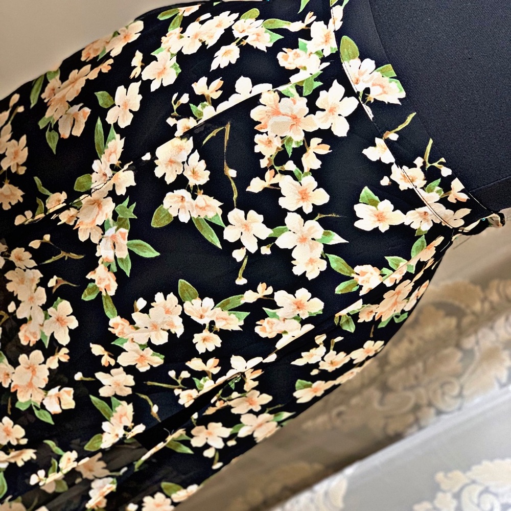 Chiffon Floral Maxi Skirt